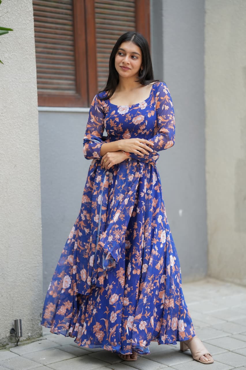 Aarvi Premium Georgette Anarkali