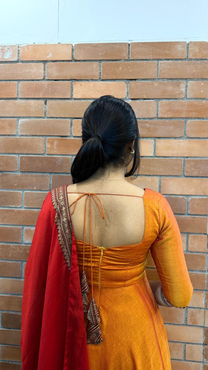 DD981 - Thulasi Premium Handloom Cotton Anarkali