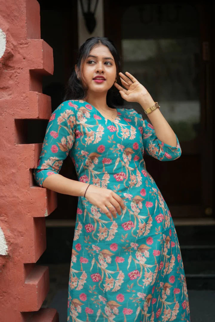Reena Linen Kurti Set