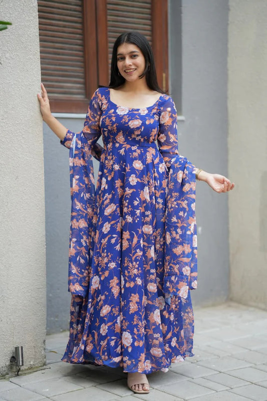 Aarvi Premium Georgette Anarkali