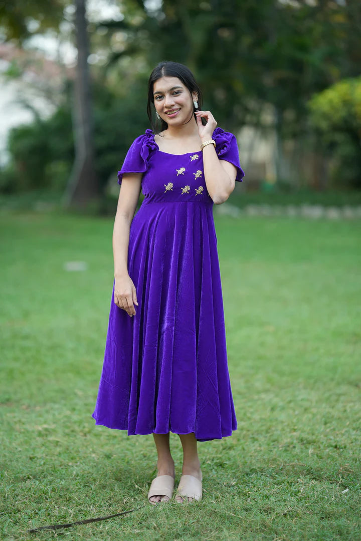 Charu Premium Velvet Party wear dress