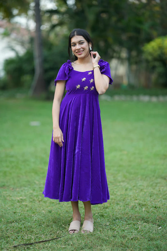 Charu Premium Velvet Party wear dress