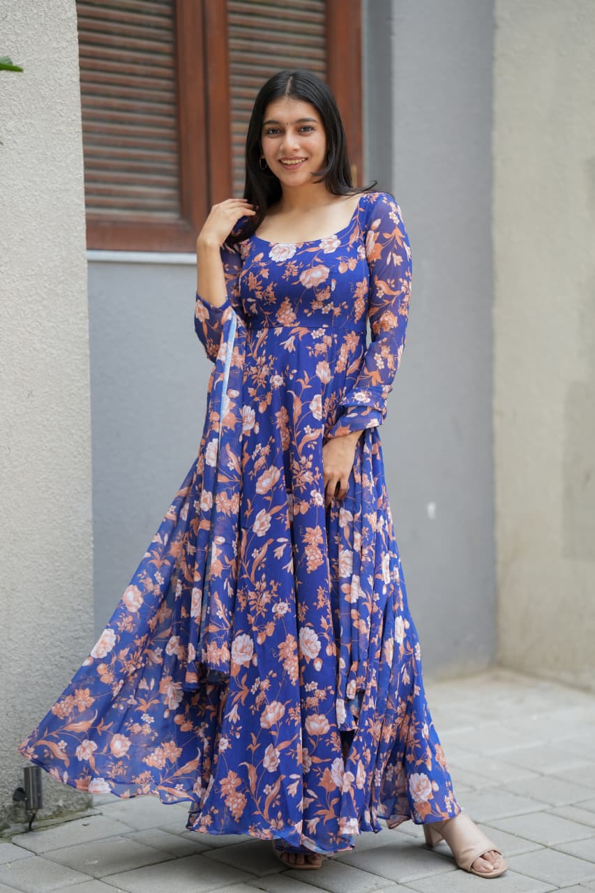 Aarvi Premium Georgette Anarkali