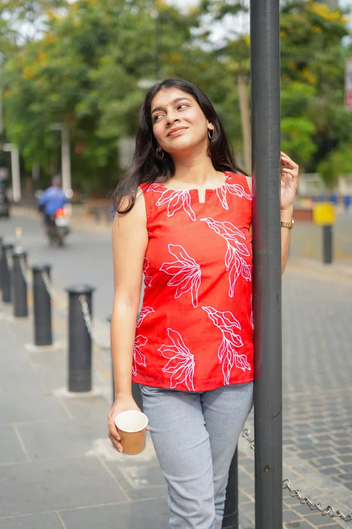 Sherin Elegant Mul Chanderi Top