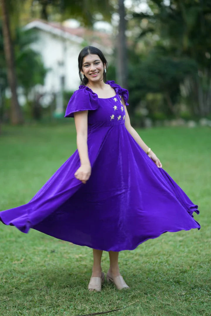 Charu Premium Velvet Party wear dress