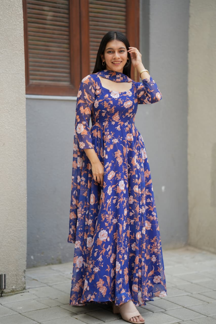 Aarvi Premium Georgette Anarkali