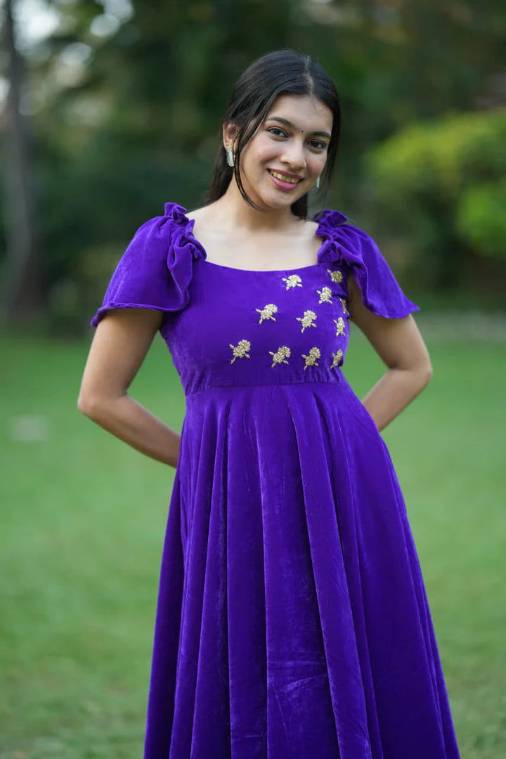 Charu Premium Velvet Party wear dress