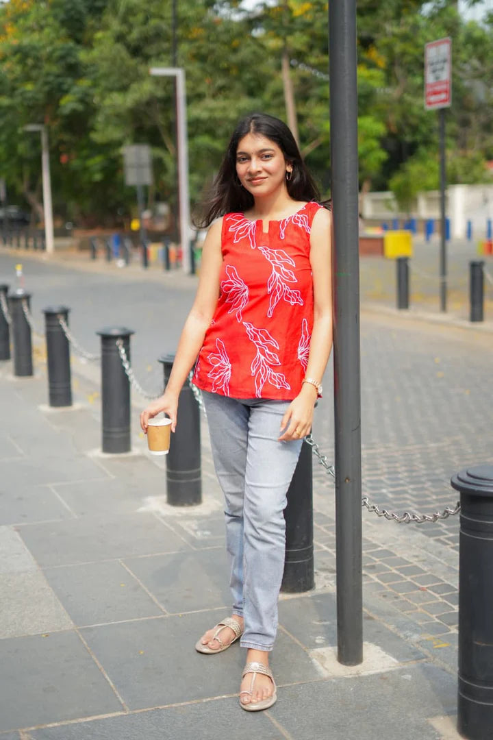 Sherin Elegant Mul Chanderi Top
