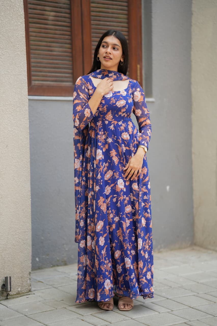 Aarvi Premium Georgette Anarkali