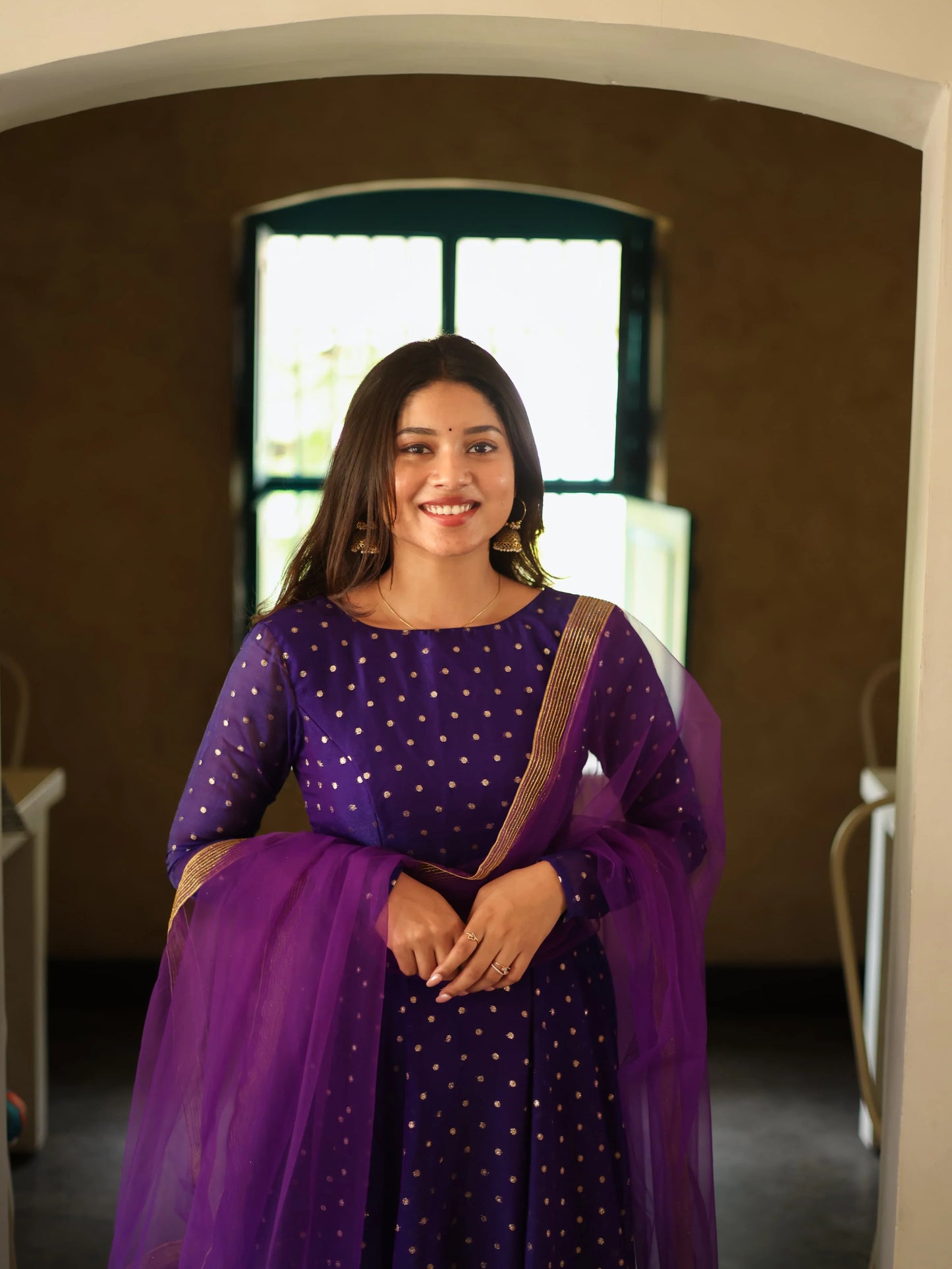 Tanu Series Elegant Butti Organza Anarkali