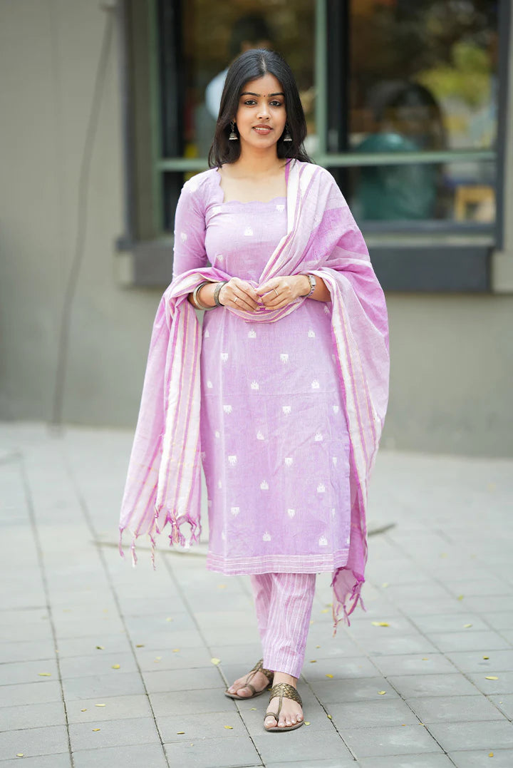 ZIVA -  Luxury handcrafted cotton kurti set