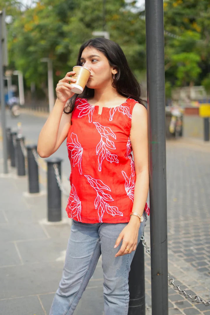 Sherin Elegant Mul Chanderi Top