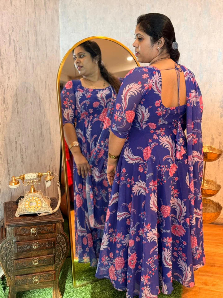 Aarvi Series Premium Georgette Floral Anarkali