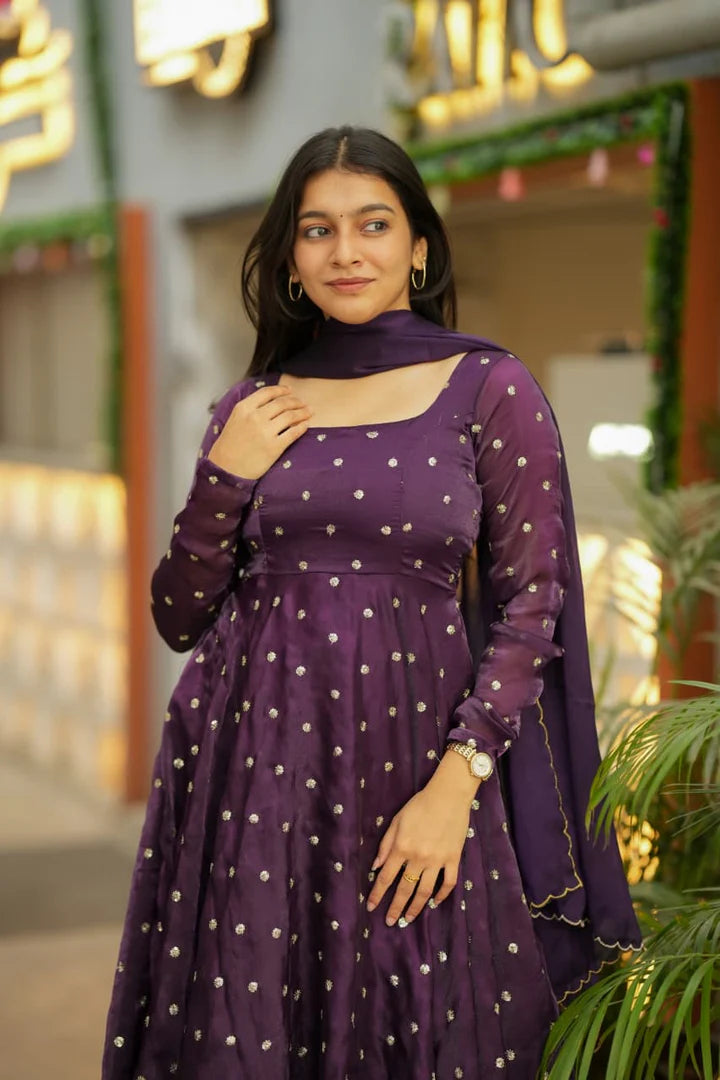 Tanu Premium Spacesilk Anarkali