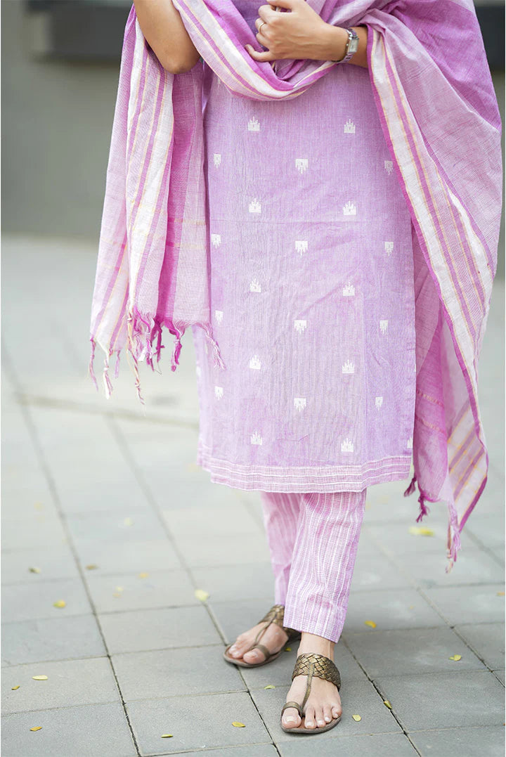 ZIVA -  Luxury handcrafted cotton kurti set