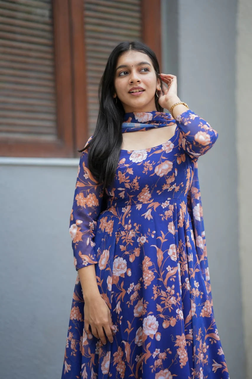 Aarvi Premium Georgette Anarkali