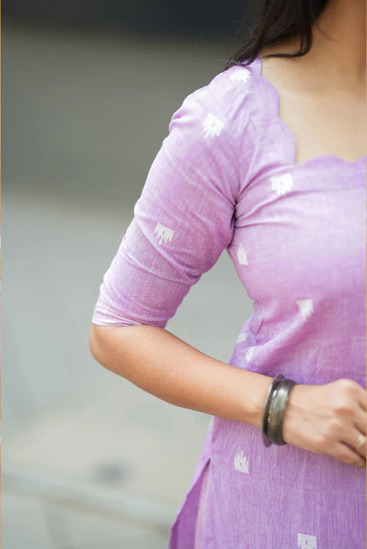 ZIVA -  Luxury handcrafted cotton kurti set