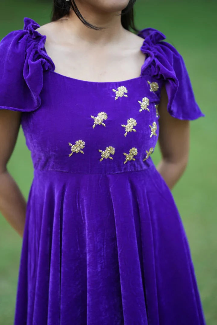 Charu Premium Velvet Party wear dress